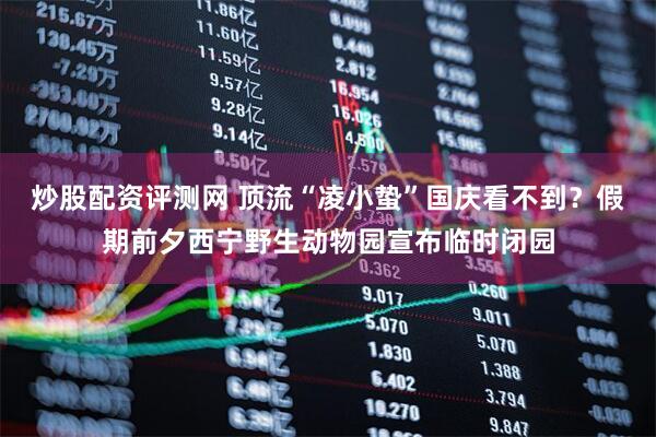 炒股配资评测网 顶流“凌小蛰”国庆看不到？假期前夕西宁野生动物园宣布临时闭园